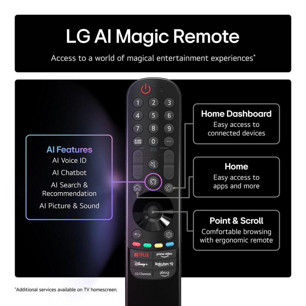 LG OLED42C55LA 42 Inch OLED evo AI C5 4K UHD HDR Smart TV - Open Box Clearance