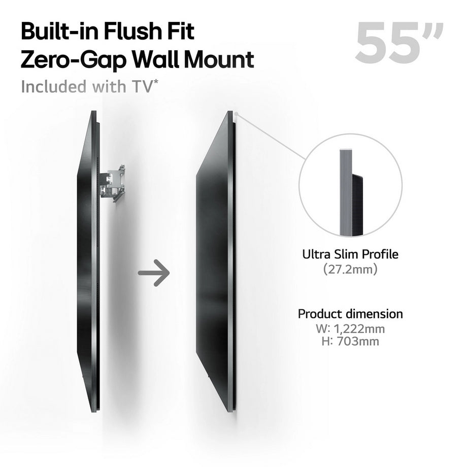 LG OLED55G54LW 55 Inch OLED evo AI G5 4K UHD HDR Smart TV with LG US90TY 5.1.3ch Soundbar Bundle