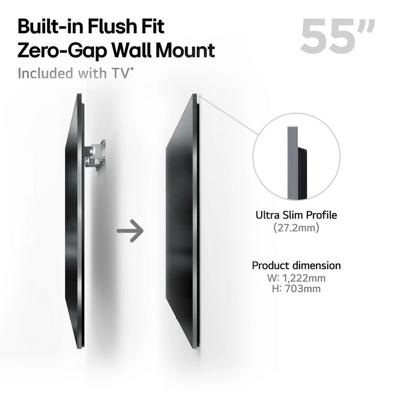 LG OLED55G54LW 55 Inch OLED evo AI G5 4K UHD HDR Smart TV with LG US90TY 5.1.3ch Soundbar Bundle