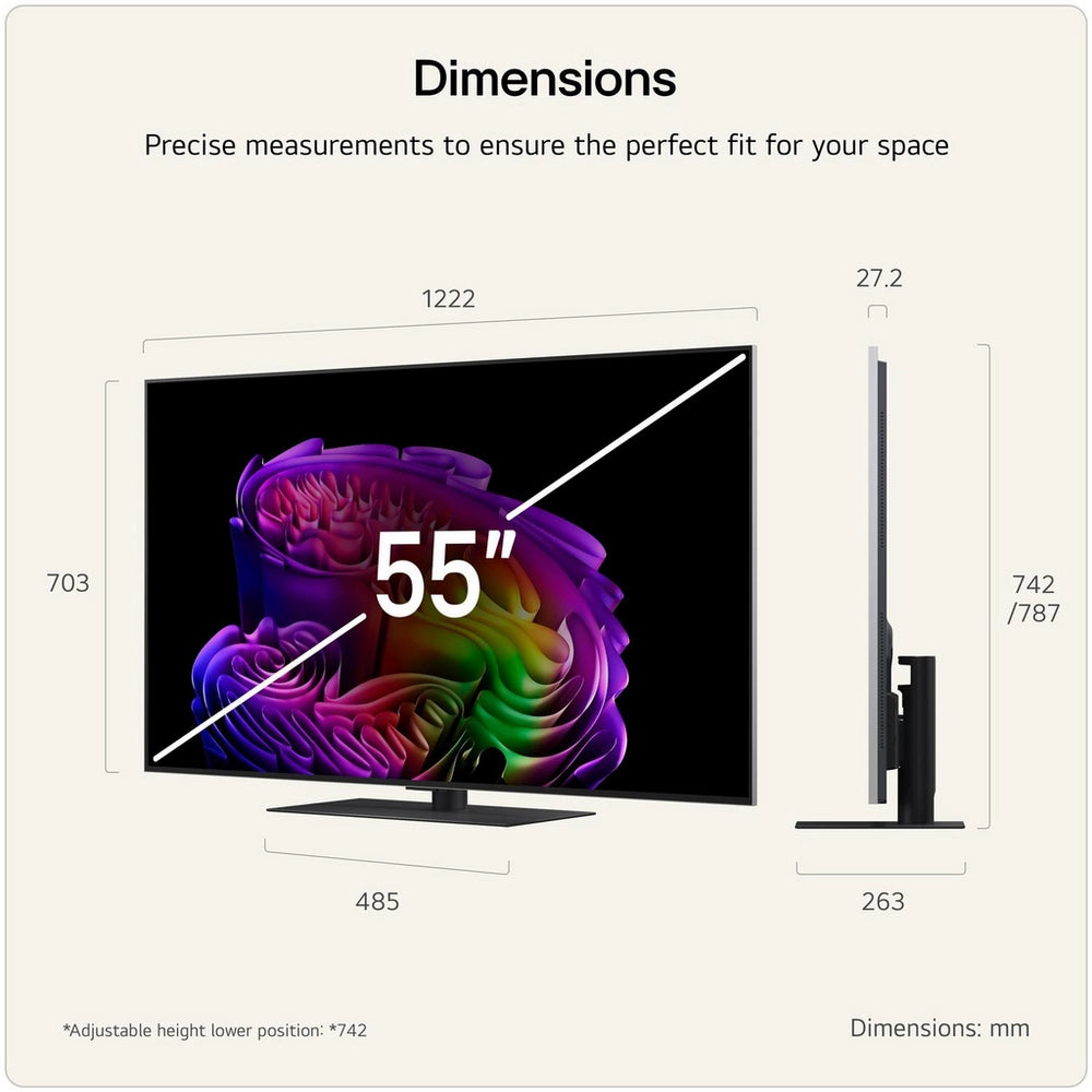LG OLED55G66LS 55 Inch OLED Evo AI G6 4K Ultra HD HDR Smart TV (Stand Version) 2026 55 Inch