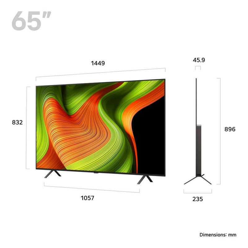 LG OLED65B56LA 65 Inch OLED AI B5 4K UHD HDR Smart TV with 24 Inch LED HD Ready TV Monitor Bundle