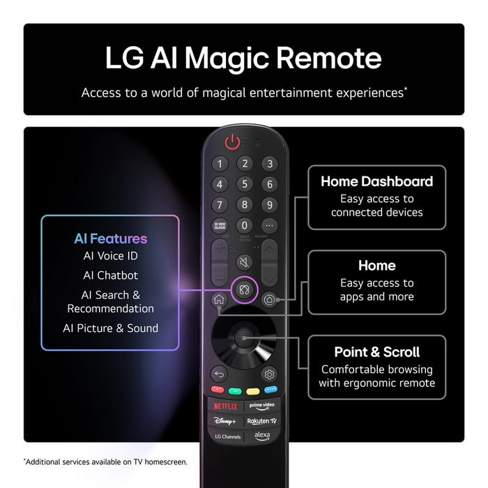 LG OLED65C56LB 65 Inch OLED evo AI C5 4K Ultra HD HDR Smart TV 2025 65 Inch