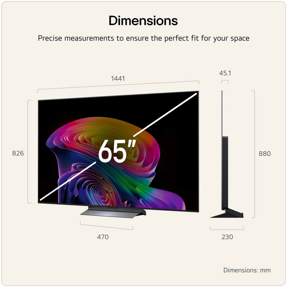 LG OLED65C66LB 65 Inch OLED evo AI C6 4K Ultra HD HDR Smart TV 2026 65 Inch