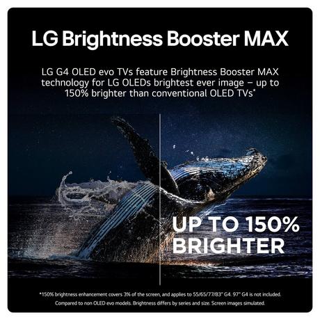 LG OLED65G46LS 65 Inch evo G4 OLED 4K UHD HDR Smart TV 2024 65 Inch
