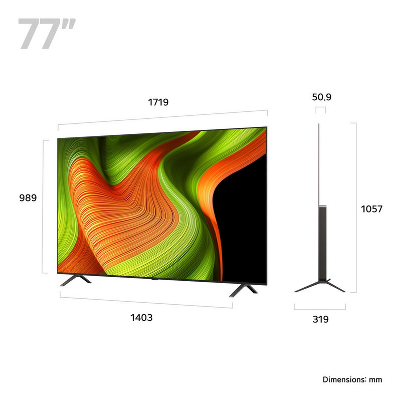 LG OLED77B56LA 77 Inch AI B5 4K UHD HDR OLED Smart TV with 24 Inch LED HD Ready TV Monitor Bundle