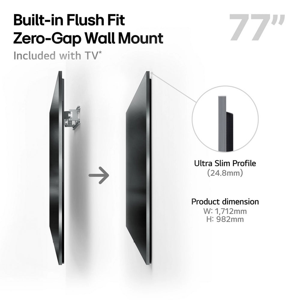 LG OLED77G54LW 77 Inch OLED evo AI G5 4K UHD HDR Smart TV with 24 Inch LED HD Ready TV Monitor Bundle