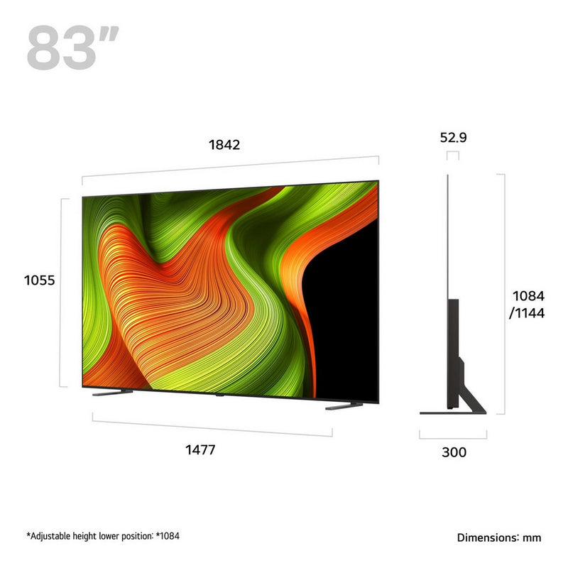 LG OLED83B56LA 83 Inch OLED AI B5 4K Ultra HD HDR Smart TV 2025 83 Inch