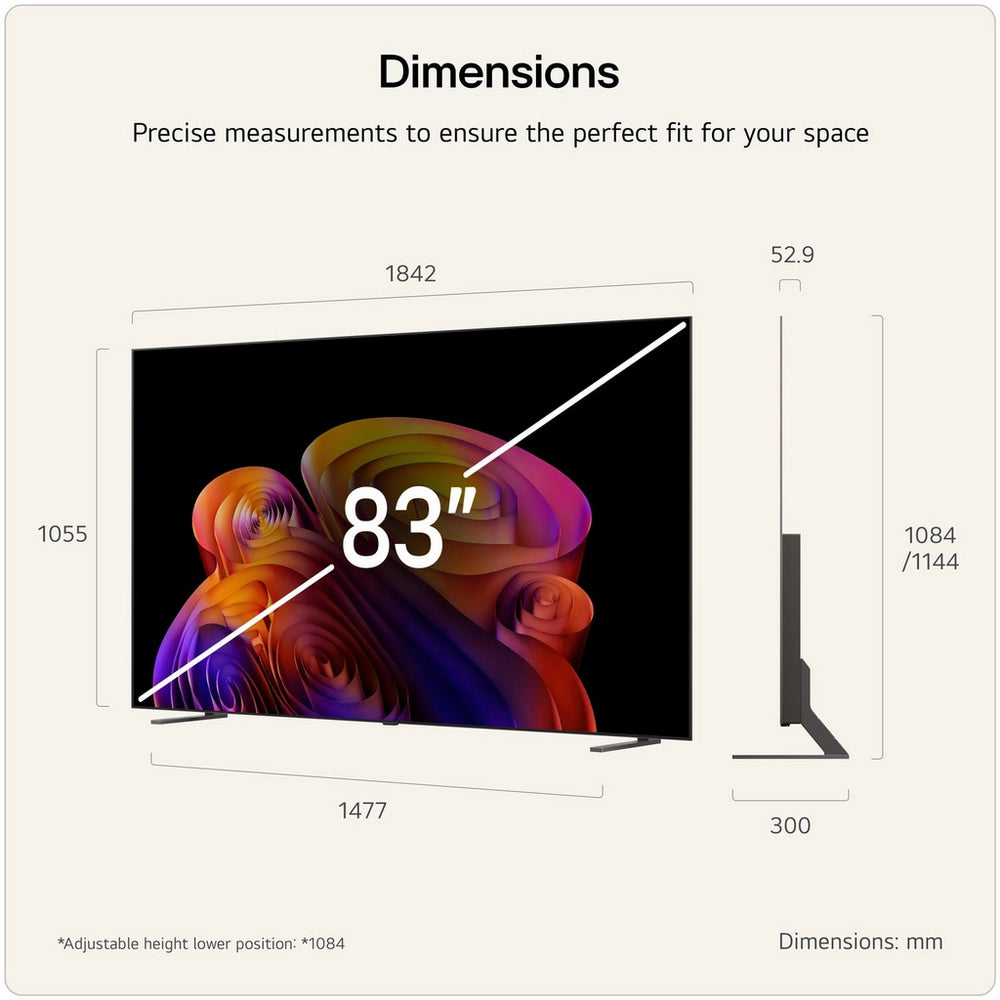LG OLED83B6ELB 83 Inch OLED 4K Ultra HD HDR Smart AI TV 2026 83 Inch