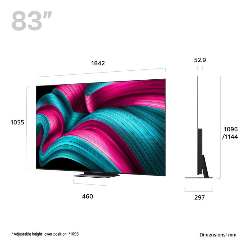 LG OLED83C54LA 83 Inch OLED evo AI C5 4K Ultra HD HDR Smart TV 2025