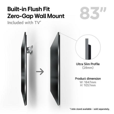LG OLED83G45LW 83 Inch evo G4 OLED 4K UHD HDR Smart TV 2024 83 Inch