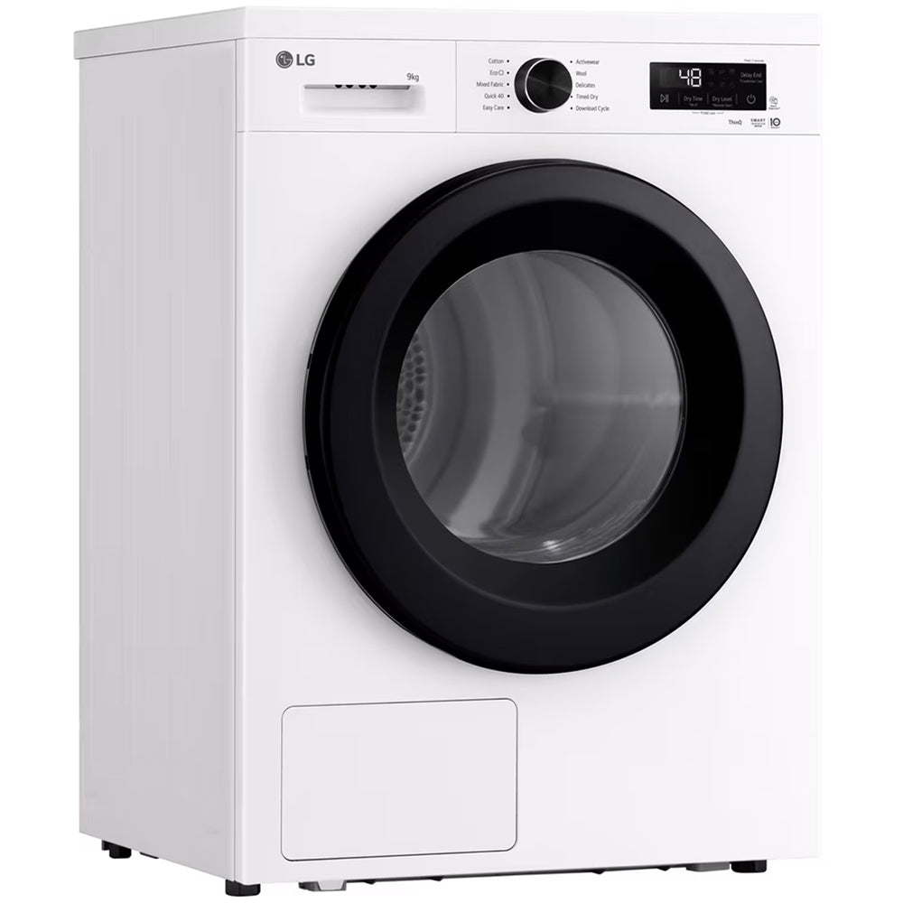 LG RHX1009NWK Sensor Dry 9kg WiFi Enabled Freestanding Heat Pump Tumble Dryer White White