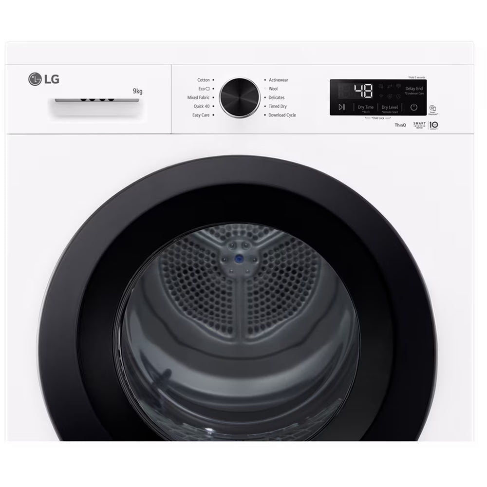 LG RHX1009NWK Sensor Dry 9kg WiFi Enabled Freestanding Heat Pump Tumble Dryer White White