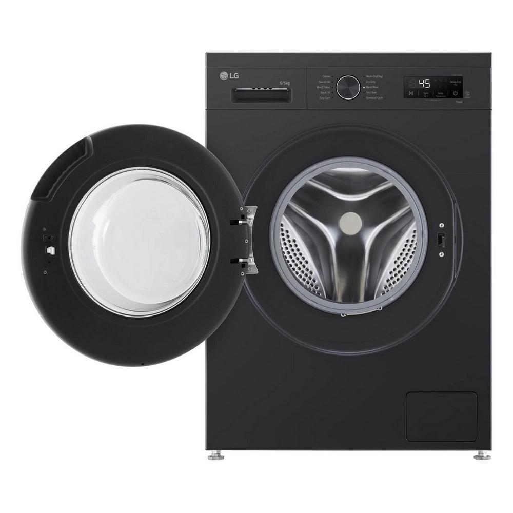 LG Series 2 Direct Drive W4X1095NNK 9kg/5kg 1400 Spin Washer Dryer Onyx Black - A/E Rated Black