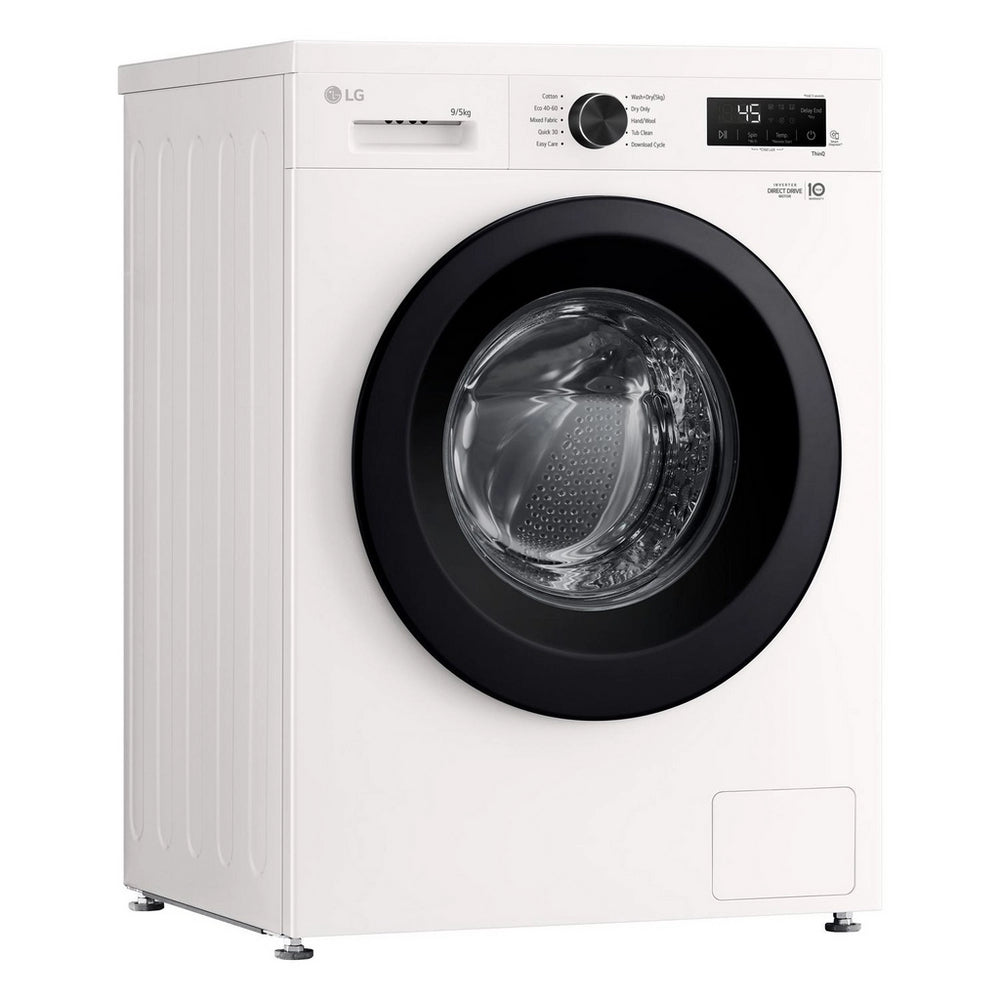 LG Series 2 Direct Drive W4X1095NWK 9kg/5kg 1400 Spin Washer Dryer White - A/E Rated White