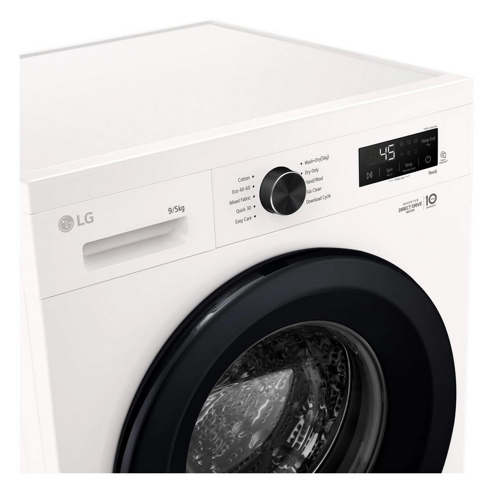 LG Series 2 Direct Drive W4X1095NWK 9kg/5kg 1400 Spin Washer Dryer White - A/E Rated White
