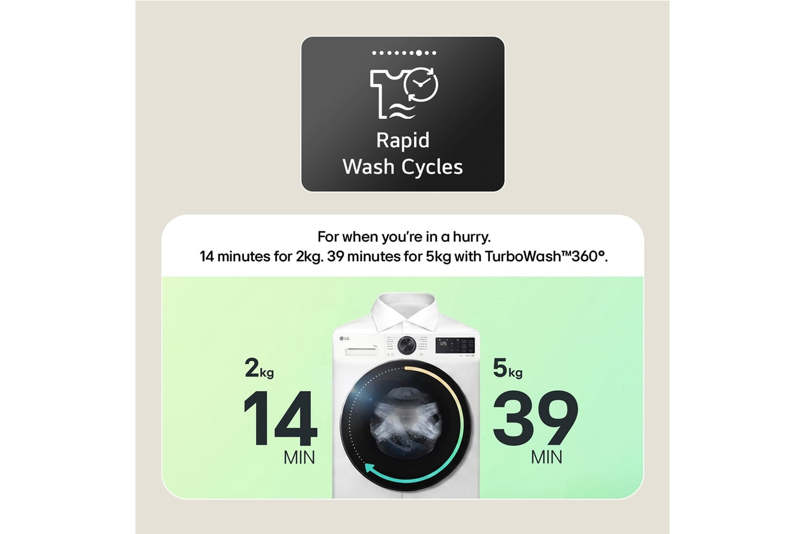 LG Series 4 Pro AI Direct Drive F4Y711NCTN1 11kg 1400 Spin Washing Machine Black - A Rated