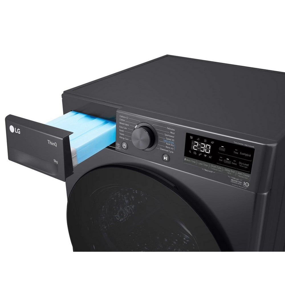 LG Series 4 ThinQ FDV709GN 9kg Dual Inverter Heat Pump Tumble Dryer Grey - A++ Rated Grey