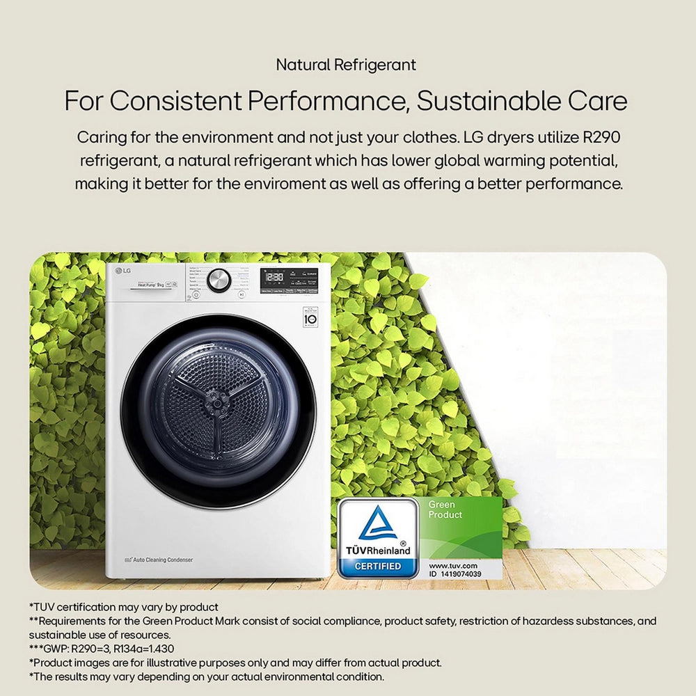 LG Series 4 ThinQ FDV709GN 9kg Dual Inverter Heat Pump Tumble Dryer Grey - A++ Rated Grey