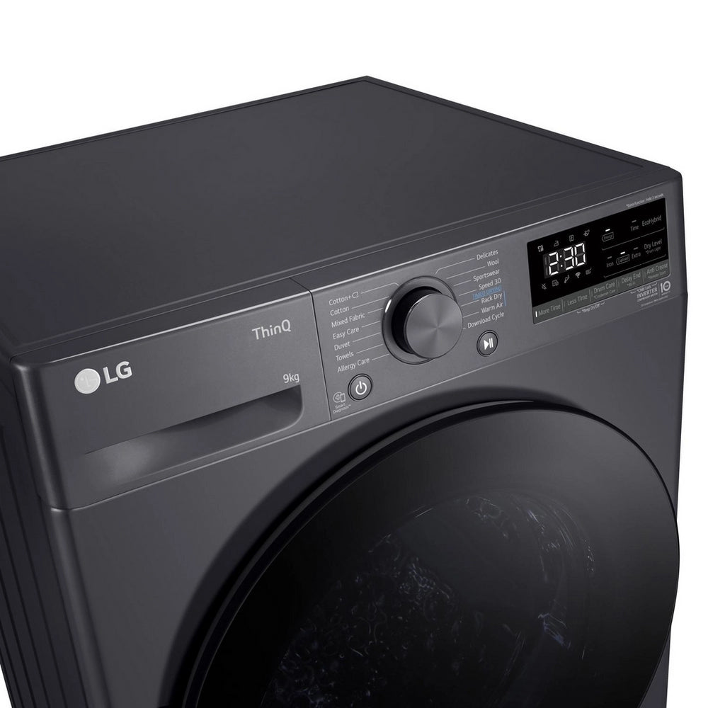 LG Series 4 ThinQ FDV709GN 9kg Dual Inverter Heat Pump Tumble Dryer Grey - A++ Rated Grey
