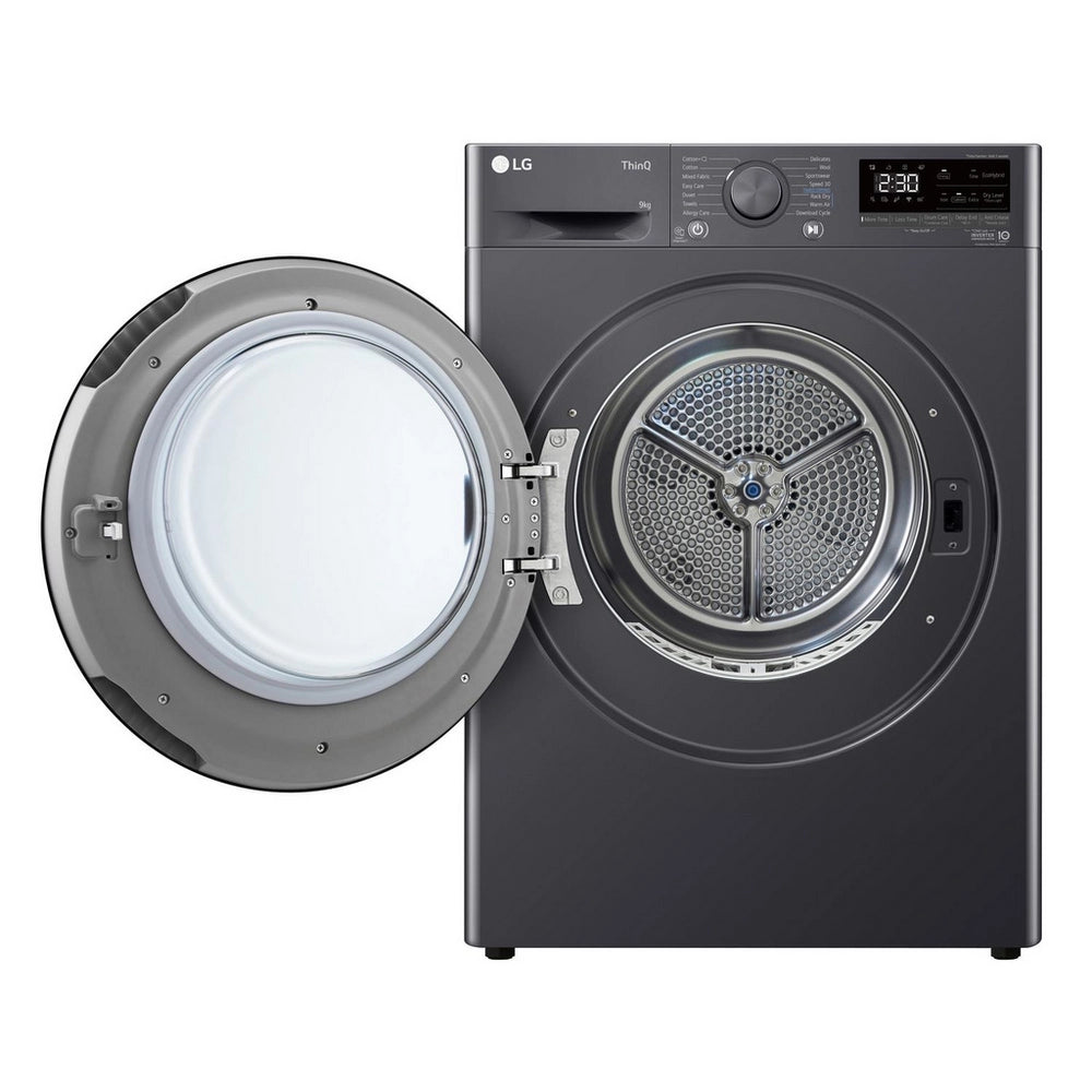 LG Series 4 ThinQ FDV709GN 9kg Dual Inverter Heat Pump Tumble Dryer Grey - A++ Rated Grey