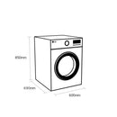 LG Series 4 ThinQ FDV709W 9kg Dual Inverter Heat Pump Tumble Dryer White - A++ Rated White