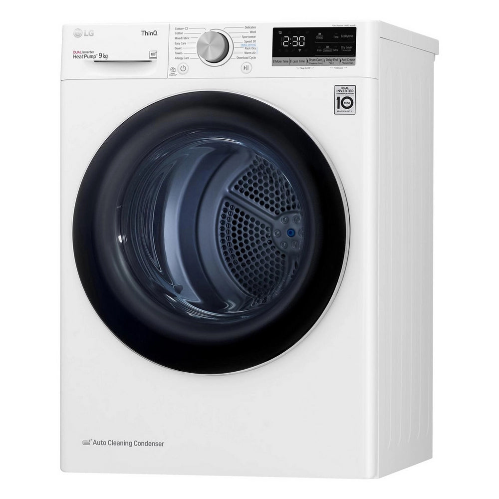 LG Series 4 ThinQ FDV709W 9kg Dual Inverter Heat Pump Tumble Dryer White - A++ Rated White