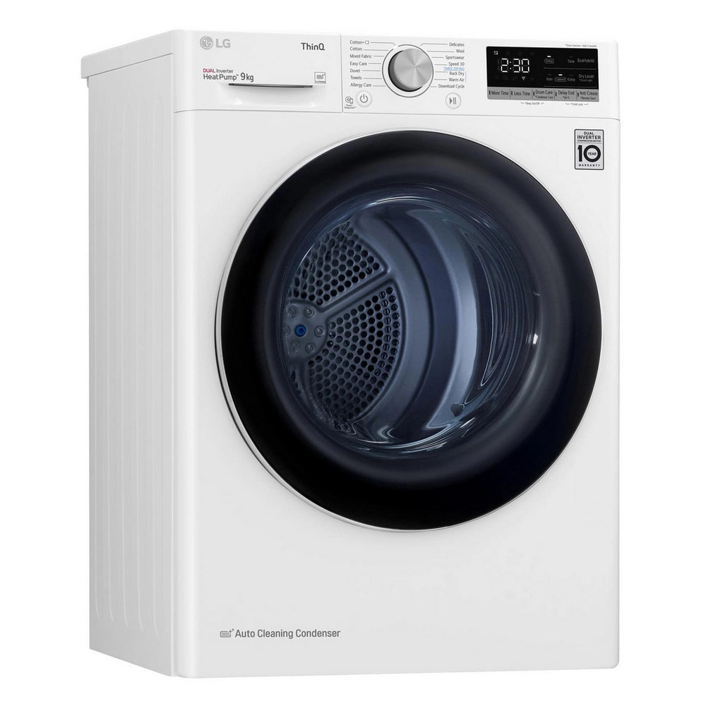 LG Series 4 ThinQ FDV709W 9kg Dual Inverter Heat Pump Tumble Dryer White - A++ Rated White