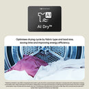 LG Series 5 RHX5009TWB 9kg Dual Inverter Heat Pump Tumble Dryer White A+++ Rated White