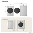 LG Series 5 RHX5009TWB 9kg Dual Inverter Heat Pump Tumble Dryer White A+++ Rated