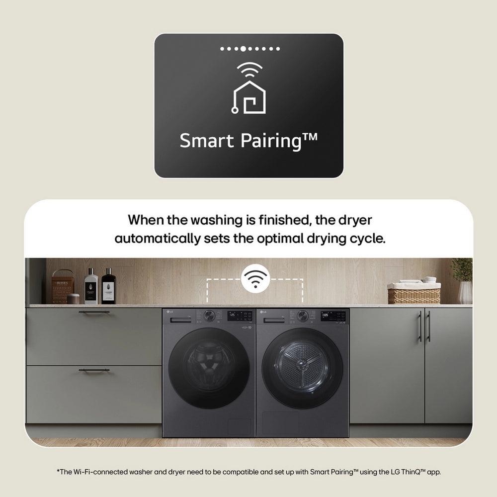 LG Series 5 RHX5009TWB 9kg Dual Inverter Heat Pump Tumble Dryer White A+++ Rated