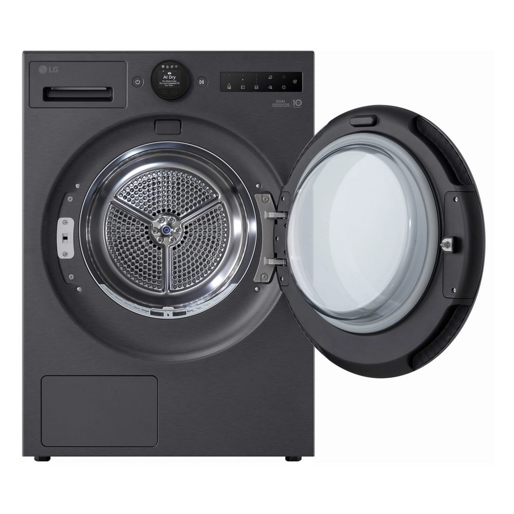 LG Series 7 AI Dry RHX7010TBB 10 kg Heat Pump Tumble Dryer Matte Black - A+++ Rated