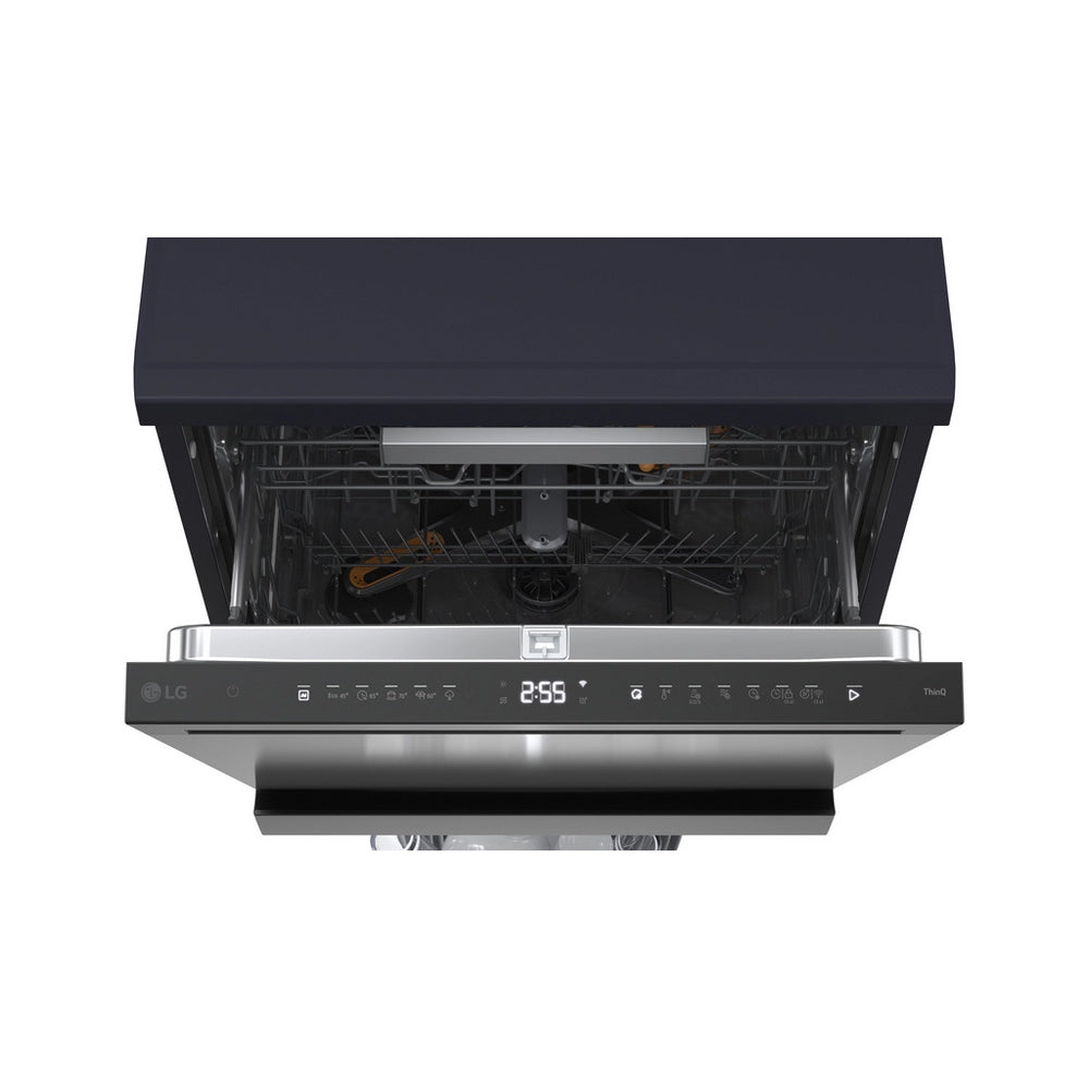 LG Series 8 TrueSteam QuadWash Pro DFGH836P 15 PS WiFi Connected Freestanding Full Size Dishwasher Matte Black - A Rated