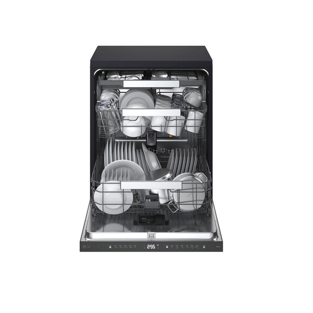 LG Series 8 TrueSteam QuadWash Pro DFGH836P 15 PS WiFi Connected Freestanding Full Size Dishwasher Matte Black - A Rated
