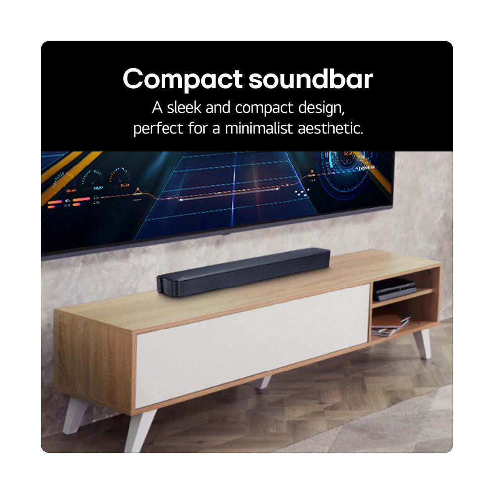 LG SQM1 2.0 Channel Compact Bluetooth Soundbar Black