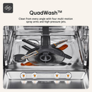 LG TrueSteam DF587HMS QuadWash WiFi Connected Full Size Dishwasher 14 Place Settings Matte Black