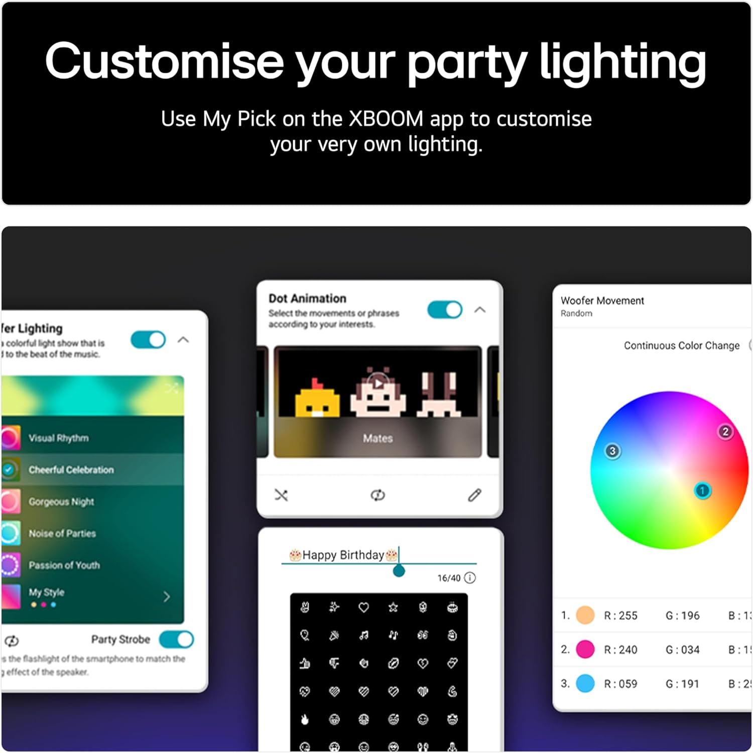 LG XBOOM DXL7T 250W Bluetooth Megasound Party Speaker - Black
