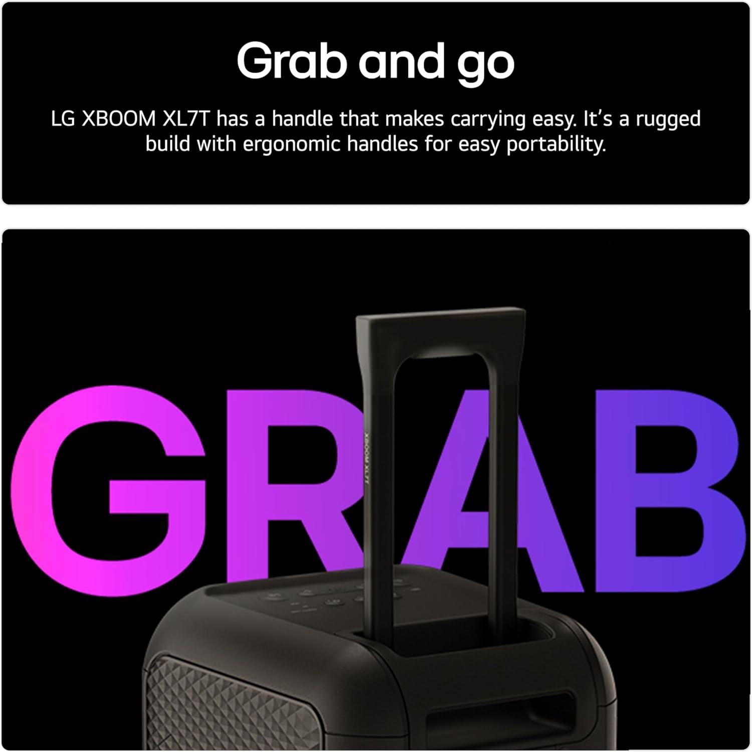 LG XBOOM DXL7T 250W Bluetooth Megasound Party Speaker - Black