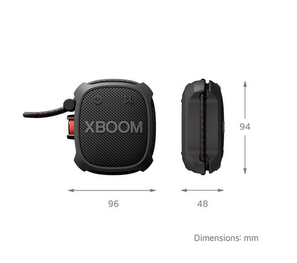LG XG2T xboom Go Portable Wireless Speaker with Bluetooth Military Grade - Black