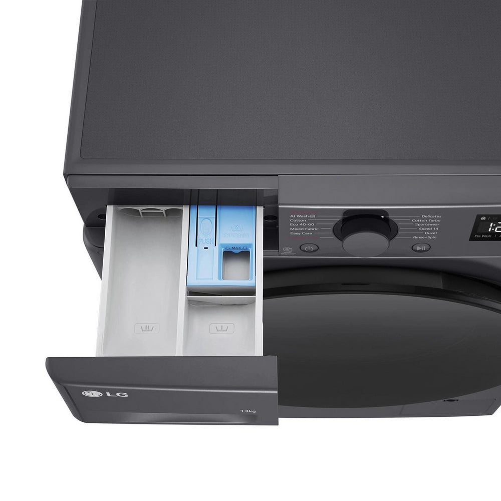 LG Y500 F4Y513GBLN1 13kg 1400 Spin AI Direct Drive Washing Machine Slate Grey - A Rated Grey / 13 kg