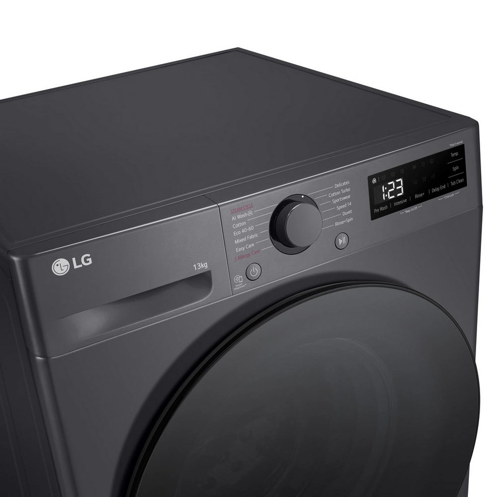 LG Y500 F4Y513GBLN1 13kg 1400 Spin AI Direct Drive Washing Machine Slate Grey - A Rated Grey / 13 kg