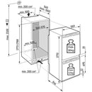 Liebherr Plus ICND5123 178cm Easy Fresh No Frost Built in Fully Integrated Fridge Freezer White