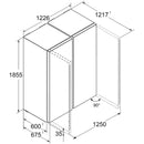 Liebherr Plus XRFSF5225 660L Bio Fresh No Frost Side by Side Freestanding Fridge Freezer in Silver