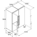 Liebherr XRCSD5255 716L Freestanding No Frost Side by Side Fridge Freezer with Ice Maker in Stainless Steel