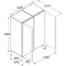 Liebherr XRFBD5220 677L Freestanding No Frost Black Side by Side Fridge Freezer in Black Steel