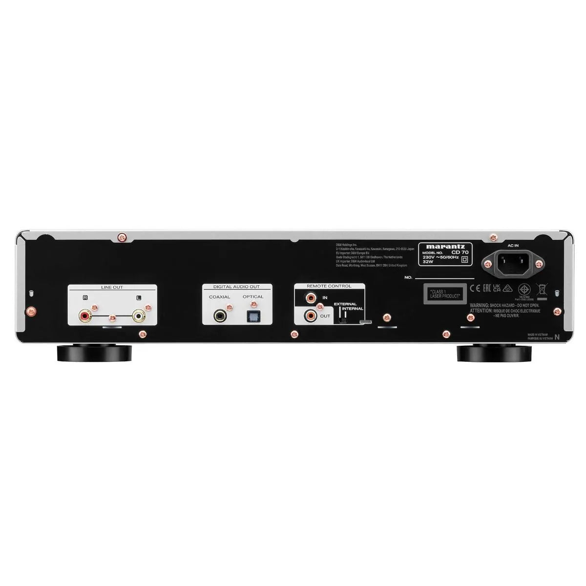 Marantz CD 70 CD Player with High-Performance DAC and USB Playback - Silver Gold Silver