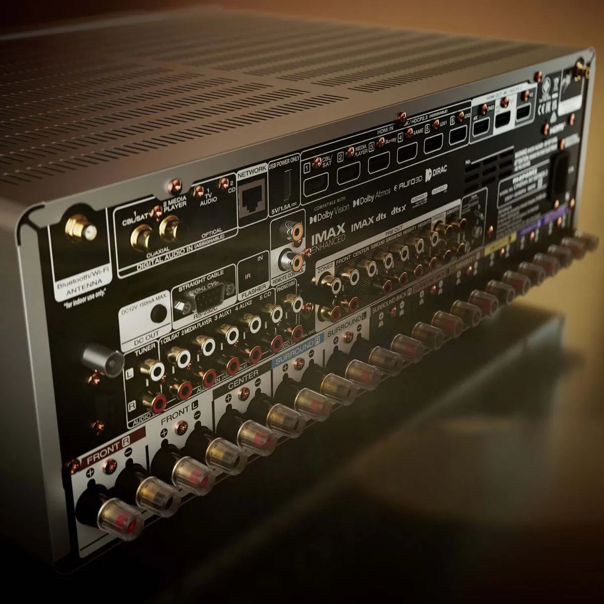 Marantz Cinema 50 Series 2 9.4-Channel AV Receiver with Dolby Atmos Dirac Live & Powered by HEOS - Silver Gold Silver