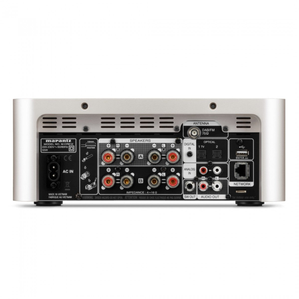 Marantz Melody X MCR612 Hifi Network System Silver with Monitor Audio Bronze 50 Bookshelf Speaker White Package