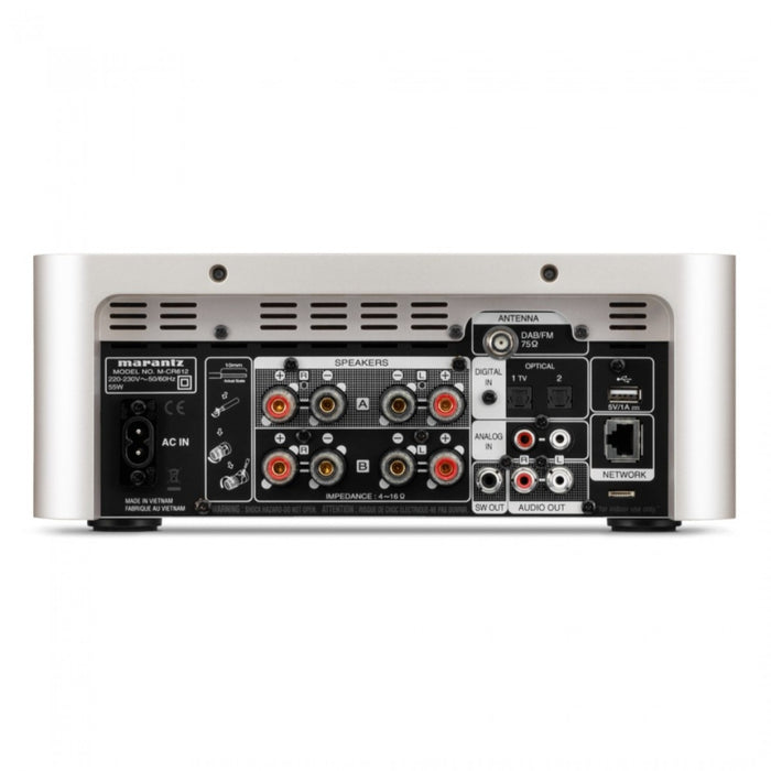Marantz Melody X MCR612 Hifi Network System Silver with Monitor Audio Bronze 50 Bookshelf Speaker White Package