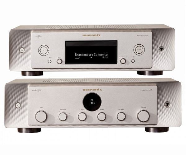 Marantz Model 50 Amplifier & CD 50n CD Player Hi-Fi Package Silver Gold Silver