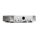 Marantz Model 70 Amplifier Silver with Monitor Audio Silver 100 8G Bookshelf Speakers Pair White HiFi Package